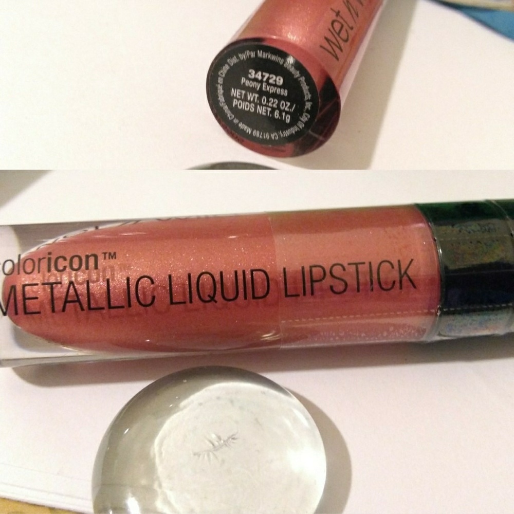 Wet n Wild Metallic Liquid Lipstick Peony Express - Picture 2 of 2